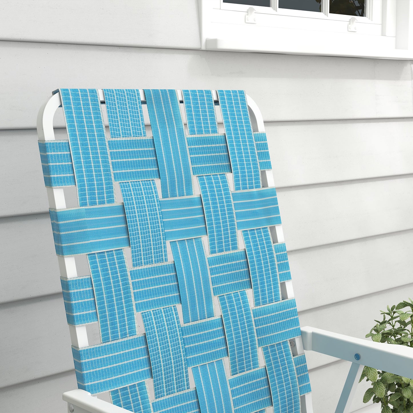 Set of 2 Folding Patio Chairs, Portable Chair Set with Armrests for Camping, Garden, Pool, Beach, Backyard, Green