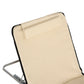 2 Pieces Beach Lounge Chair, Outdoor Folding Chaise Lounge Set w/ Pillow for Sunbath, Snap, Beige