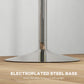 High Top Bar Table, Adjustable Round Kitchen Table with Swivel Top and Steel Base, Bistro Table for 2 People, White