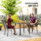 Patio Chairs Set of 2 with Armrest and High Backrest, for Backyard, Balcony, Porch, Poolside, Deck, Garden, Brown