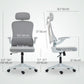 Ergonomic Office Chair, Swivel Desk Chair with Adjustable Lumbar Support, Headrest and Height, Flip-up Armrests, Grey