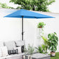8ft Half Round Balcony Umbrella with 5 Ribs