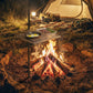 Swivel Campfire Grill, 360° Adjustable Heavy Duty Chrome-Plated Steel Campfire Cooking Grate, Silver