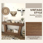 63 Inch Vintage Console Table, Narrow Entryway Table with Open Shelf for Living Room, Dark Brown