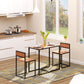 Dining Table Set, Industrial Dining Set for 2, Kitchen Table and Chairs for Small Space, Dining Room Table with Chairs