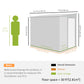 5' x 7' Galvanized Lean-To Shed with Sliding Doors and Foundation
