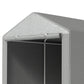 Portable Bicycle Shed with Galvanized Steel Frame and Large Door, Waterproof Outdoor Shed for Garden Tools, Light Grey
