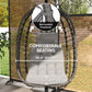 Hanging Egg Chair with Stand, Foldable Wicker Rattan Swing Chair with Thick Cushion, Headrest, Light Grey
