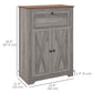 Storage Cabinet Farmhouse Sideboard Storage Cabinet with Doors and Drawer for Kitchen, Living Room, Grey Wash