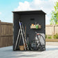 5 x 3FT Garden Shed with Floor, Outdoor Storage Shed with Lockable Door, Window and Vent for Backyard, Patio, Dark Grey