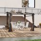 Metal Pergola with Sliding Roof Canopy, Retractable Pergola Canopy