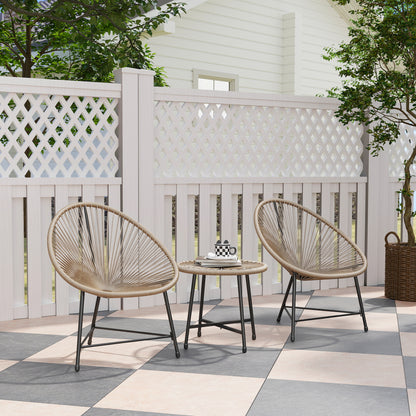 3-Piece Wicker Bistro Set with Acapulco Chairs