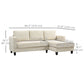 L Shaped Couch, L Shape Sofa with Chaise Lounge and Spring Cushion for Living Room, Bedroom, Beige
