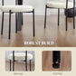 4 Pieces Kitchen Chairs, Modern Dining Chairs w/ Corduroy Upholstery and Steel Legs for Living Room, Beige