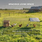 Metal Chicken Coop with UV-Resistant Cover for Hens, Rabbits, Ducks, Geese, 168.5" x 42.1" x 43.7", Grey