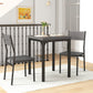 Dining Table Set for 2, 3 Piece Kitchen Table and Chairs with Metal Legs for Small Spaces, Grey Wood Effect