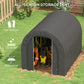Outdoor Storage Shed, Heavy Duty Galvanized Steel Portable Shed for Bike, Motorcycle, Garden Tools, Black