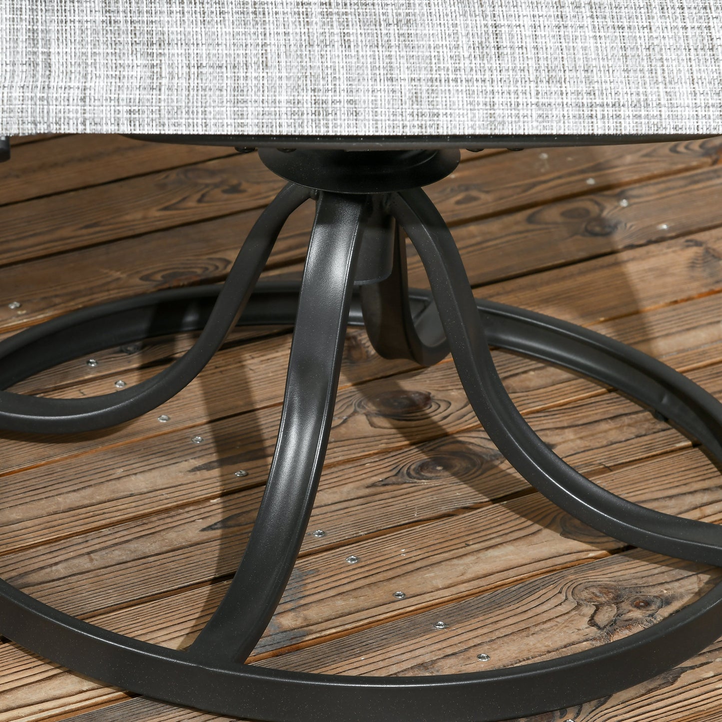 Patio Dining Chairs Set of 2, 360° Swivel Rocking Outdoor Chairs with Armrests, Breathable Mesh, Navy Blue