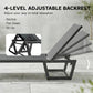 Lounge Chair Outdoor, 63 cm Wide Chaise Lounge Tanning Chair, 4-Position Outdoor Tanning Lounger, Dark Grey