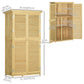 3' x 5' Wooden Garden Storage Shed, Sheds & Outdoor Storage with Asphalt Roof & 2 Large Wood Doors with Lock, Natural