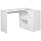 180° Rotating Home Office Corner Desk Storage Shelf Cabinet White