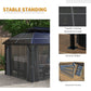 13' x 10' Patio Gazebo, Double Roof Outdoor Gazebo Canopy Shelter with Curtains and Aluminium Frame for Garden, Black
