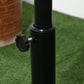 25 lbs Market Umbrella Base Holder 17.5" Round Parasol Stand with Rattan Design for Patio, Outdoor, Backyard, Black