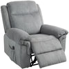 Manual Massage Recliner with Side Pockets - Grey