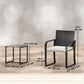 Outdoor Bistro Set, 3 Piece Wicker Patio Furniture with Mesh Seat, Glass Table, Cushions for Porch, Balcony, Cream White