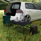 Folding Camping Table with Roll up Top and Carry Bag, Portable Picnic Table for Camping, Picnic, Hiking, Black