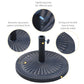 31 lbs Resin Round Market Umbrella Base Holder 19" Decorative Parasol Stand for Patio, Outdoor, Backyard, Bronze