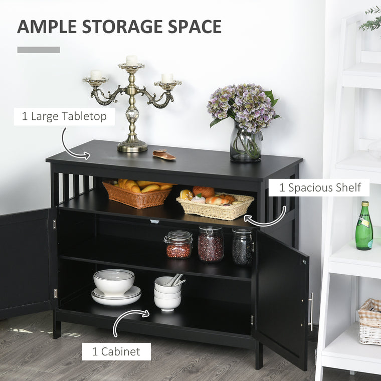 Kitchen Sideboard Buffet with Open Shelf