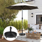 Round Umbrella Base with Wheels, Cement-Filled 55 lbs Parasol Stand, Black - Great for Garden and Patio