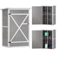 29.9"x21.7"x45.3" Garden Storage Shed with Asphalt Roof, Outdoor Storage Cabinet w/ Shelves, Grey