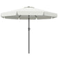 8.5ft Cream White Round Market Table Umbrella with Tilt