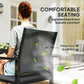 5 Piece Patio Dining Set with 4 Stackable Chairs, Tempered Glass Top, Rust-Resistant Metal Frame