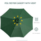 10' x 8' Round Market Umbrella, Patio Umbrella with Crank Handle and Tilt, Outdoor Parasol for Garden, Bench, Lawn, Green