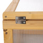 Wooden Cold Frame Greenhouse Garden Portable Raised Planter with Openable Top for Indoor, Outdoor, Flowers, Vegetables, Plants, 35.5"x23.5"x15.75", Light Brown