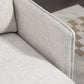 Accent Chair, Upholstered Armchair with Tufted Back Cushion and Steel Legs for Living Room, Bedroom, Cream White