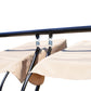 Luxury Porch Swing Metal Outdoor Swing Chair 2 Separated Seater Hammock Heavy-Duty with Canopy and Cushions, Beige
