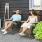 Folding Garden Chairs Set of 2, Reclining Zero Gravity Chair, Sun Lounger with Cushion and Headrest, Khaki