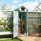 30" x 21" x 71" Garden Storage Shed, Outdoor Tool Utility Storage House with 3 Tier Shelves and Roof, Blue