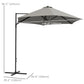 8.5FT Light Grey Roma Cantilever Parasol with Cross Base