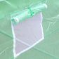 15' x 10' x 7' Walk-in Greenhouse Outdoor Plant Tunnel Warm Hot House w/ Roll Up Door and 6 Mesh Windows, Steel Frame, Green