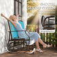 Patio Glider Rocking Chair 2 Person Outdoor Loveseat Rocker Garden Furniture Bench, Black