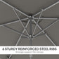 6.5x9.6ft Rectangle Aluminum Tilt Patio Umbrella, Garden Market Parasol, Outdoor Sunshade Canopy with Crank, Light Grey