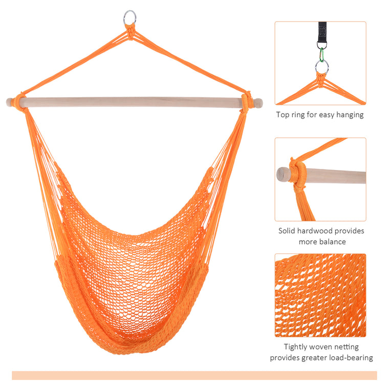 Hanging Woven Hammock Swing Chair with Sleeping Bed