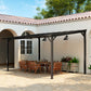 Hardtop Gazebo Wall-Mounted / Free Standing Outdoor Pergola with UPF 50+ & Waterproof Polycarbonate Roof