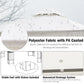 10' x 10' Outdoor Garden Metal Gazebo Patio Canopy Marquee Patio Party Tent Canopy Shelter Vented Roof Decorative Frame, Cream