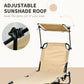 2 Piece Folding Outdoor Chaise Lounges, Pool Tanning Chairs with Reclining Back, Sunshade for Beach, Patio, Dark Grey